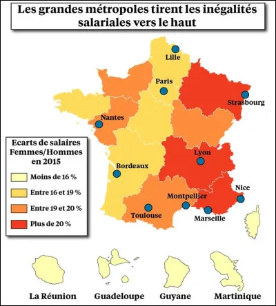 Dernier point : En France, plus les CSP+ augmentent, plus les disparités salariales f/h ... (Complétez !)