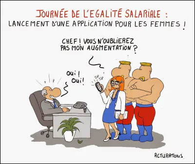 On peut aussi regarder ces chiffres - dont on nous abreuvent jusqu'à plus soif - à deux fois : apparemment, à durée de travail, poste et compétences égales, la différence de salaire h/f serait de ...