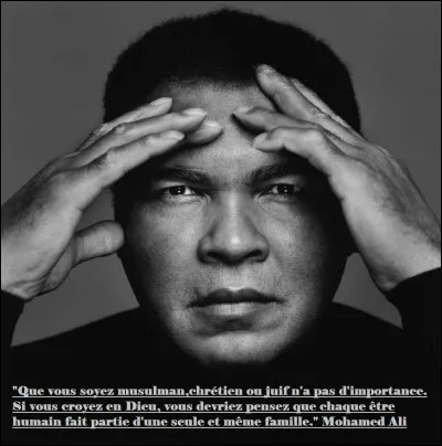 Citation d'un grand boxeur américain (voir photo). Qui est-il ?