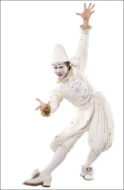 Quel nom donne-t-on au personnage maquillé en blanc avec un costume blanc qui fait des sketchs comiques ?