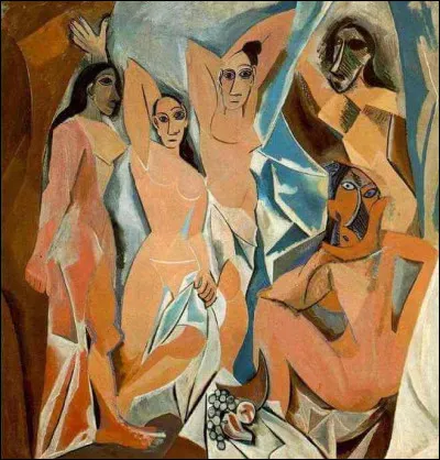 Peinture à l'huile de l'artiste espagnol Pablo Picasso, cette représentation de cinq prostituées nues est l'exemple le plus célèbre de la peinture...