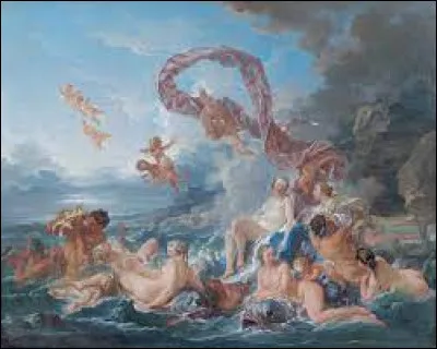 De quel style est cette huile sur toile de François Boucher inspirée de "La Naissance de Vénus" ?