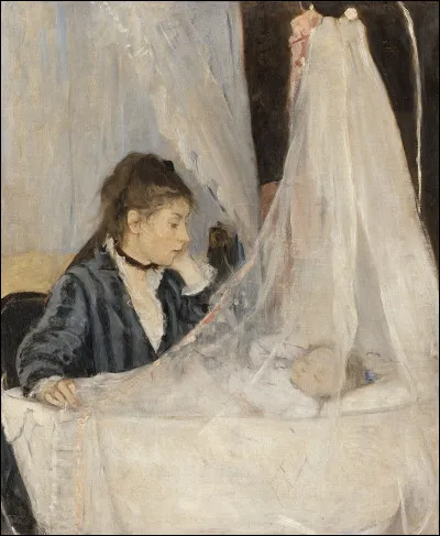 Cette représentation d'une mère caressant son enfant, sans doute le tableau le plus célèbre de Berthe Morisot, est issue du mouvement...