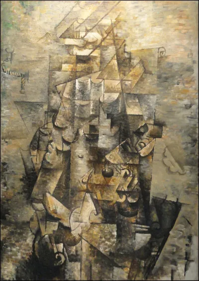 Cette huile sur toile qui est le portrait d'un guitariste peint par Georges Braque représente...