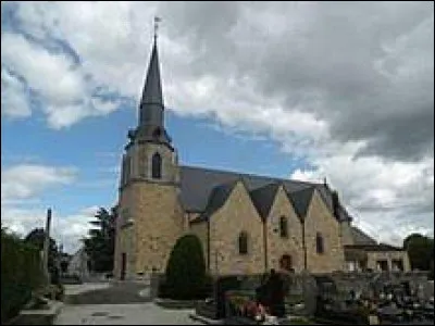 Voici l'église Notre-Dame, à Combourtillé. Village de l'aire d'attraction Fougeraise, il se situe dans le département ...