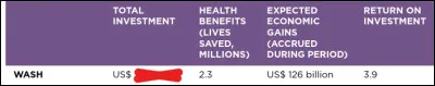 À votre avis, combien "pèserait" ce fameux WASH, à l'échelle mondiale ? (Autrement dit, son budget en dollars)