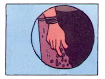 Question : Sur ce zoom d'une étonnante modernité, Tintin jouerait-il avec ses crottes de nez ? Réponse en indice...