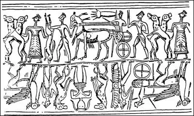 Cette gravure sumérienne date de 4000 ans avant Jésus-Christ, quel objet pouvez-vous y voir ?