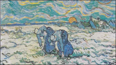 Qui a peint, sur fond de neige, "Les Sarcleuses" ?