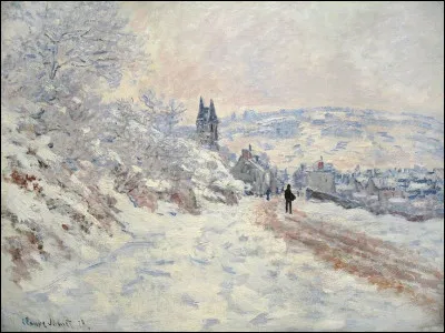 Qui a réalisé cette toile représentant un paysage de neige ?