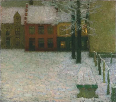 Qui a représenté "La Neige à Bruges" ?