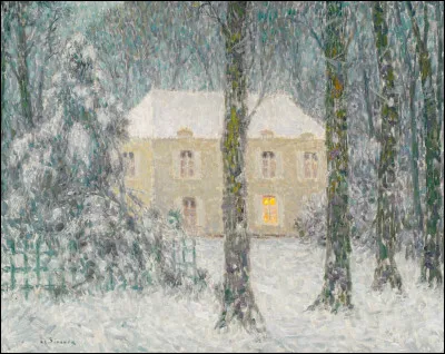 Qui est le peintre de ce "Soir de neige" ?