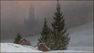 Qui a peint "Paysage d'hiver et l'église" ?