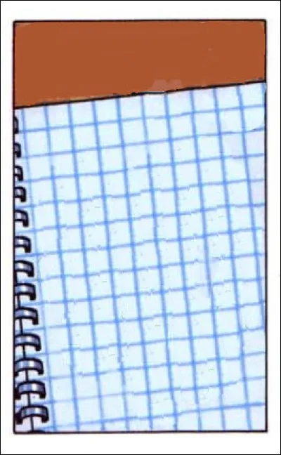 Non, ce n'est pas le "Carnet à spirale" de William Sheller, mais il y avait bien quelque chose sur cette page ! Mais quoi donc ?