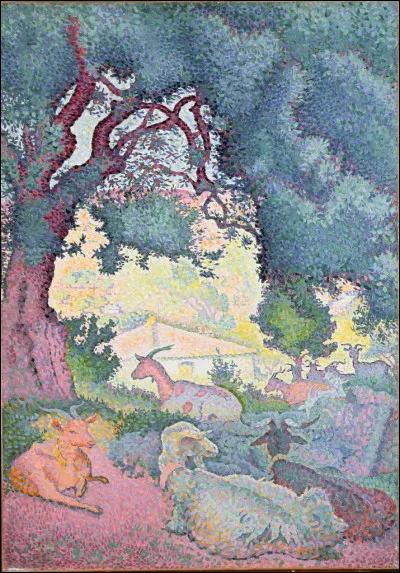 Qui a immortalisé ce "Paysage avec des chèvres" ?