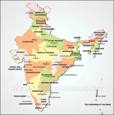 Quelle ville n'est pas située dans l'État du Rajasthan en Inde ?