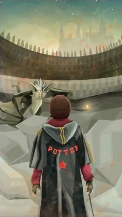 Que doivent récupérer les champions dans l'arène avec le dragon ?