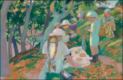 Qui a peint "Le goûter sous les châtaigniers" ?