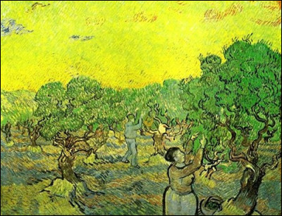 Qui a immortalisé sur sa toile, "Les Cueilleurs d'olives" ?