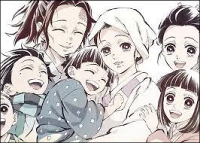 De combien de personnes la famille Kamado est-elle constituée au début de l'histoire (épisode 1) ?