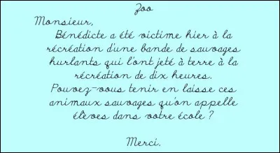 Messieur. Je n'est pas comprit que Gérard aille un zéro en composition d'orthographe vu qu'ici il n'a pas de fotes ...