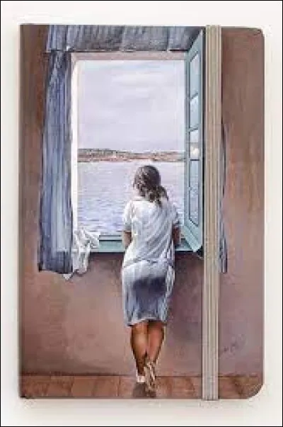 Autre peintre plus récent : ''Je suis fou du chocolat Lanvin'' disait Salvator Dali dans une publicité qui fit parler. L'artiste n'a pas toujours peint des tableaux surréalistes. Voici une œuvre de jeunesse (1925) intitulée ''Jeune fille à la fenêtre''. Qui est représentée ici ?