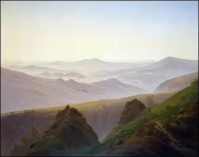 Qui a peint ce tableau intitulé "Matin dans les montagnes" ?