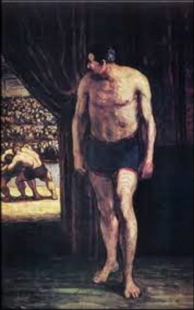 Parmi ces trois réalistes, lequel a exécuté cette toile nommée ''Lutteurs de cirque'' ?