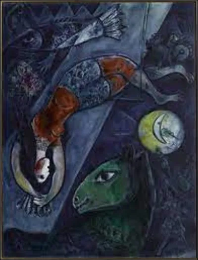 Réalisé entre 1950 et 1952, ''Le Cirque bleu'' est une peinture sur toile de lin exécutée par un membre de l'École de Paris. Quel artiste a peint ce tableau ?