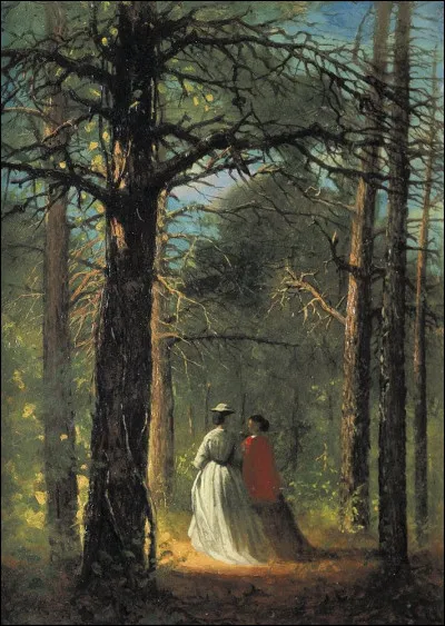 Qui a peint "Marche entre les chênes" ?