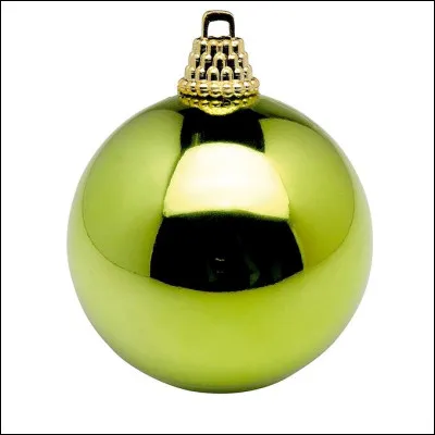 Quelle est la couleur de cette boule de Noël ?