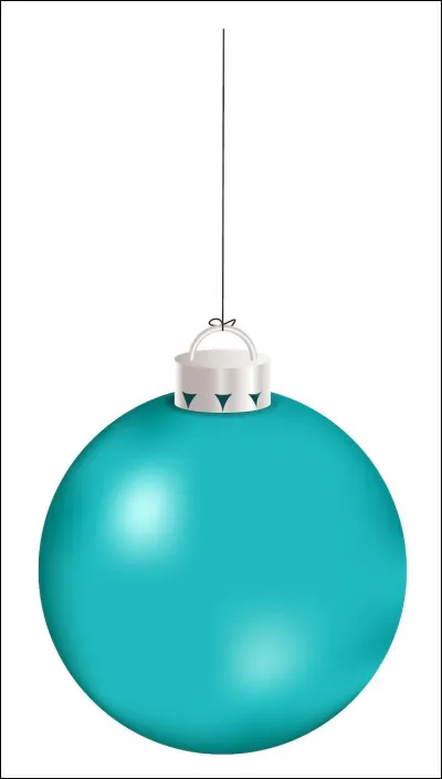 Quelle est la couleur de cette boule de Noël ?