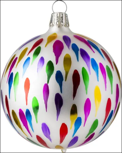 Quelle est la couleur cette boule de Noël ?