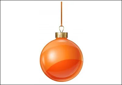 Quelle est la couleur de cette boule de Noël ?