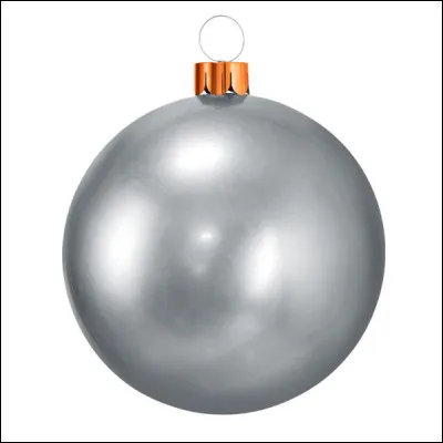 Quelle est la couleur de cette boule de Noël ?