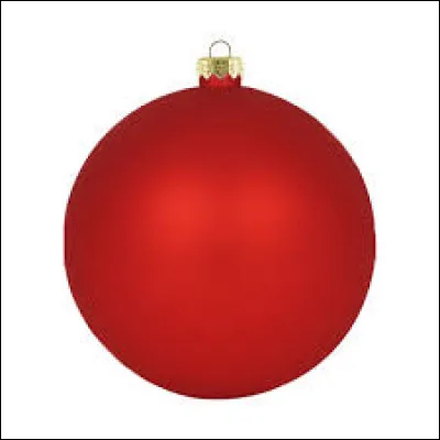 Quelle est la couleur de cette boule de Noël ?
