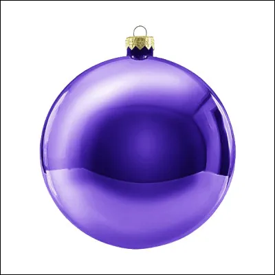 Quelle est la couleur de cette boule de Noël ?
