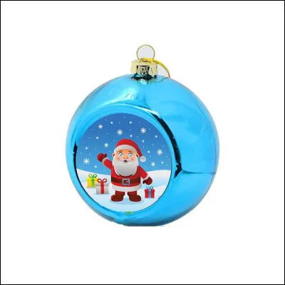 Quelle est la couleur de cette boule de Noël ?