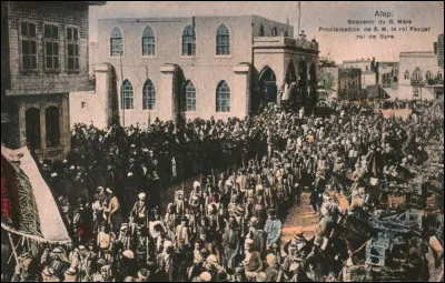 Ce 8 mars, l'indépendance du Royaume arabe de Syrie est proclamée à Damas ; Fayçal devient roi de Syrie : c'était en ...