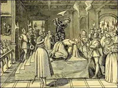 Ce 8 février, Marie Stuart, ancienne reine d'Ecosse, est exécutée à Londres pour trahison : c'était en ...