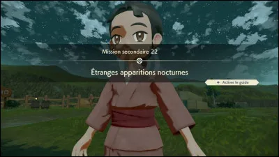 Au cours d'une mission secondaire intitulée "Étranges apparitions nocturnes", confiée par une petite fille nommée Pitris, vous serez amené à collecter 107 orbes violettes à travers la région de Hisui. Quel Pokémon peut-on attraper une fois ces orbes réunies ?