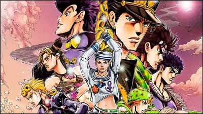 En J, un manga qui suit une famille sur plusieurs générations, scénarisé et illustré par Hirohiko Araki