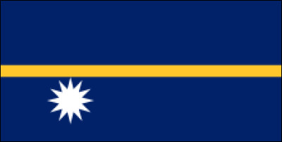 Voici le drapeau de Nauru.
Mais que peut bien représenter la ligne jaune, au centre du drapeau ?