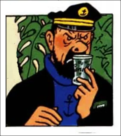 Notre capitaine - expert en boissons s'il en est - renifle de manière circonspecte ce verre de/d'... (Complétez !)