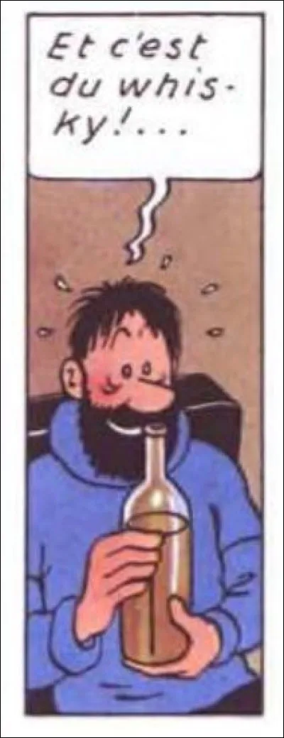 Le Crabe aux Pinces d'Or > Première apparition du capitaine, où l'on ne peut que constater sa grave addiction... Mais que sent-il, ici, précisément ?