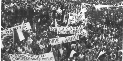 Ce 13 mai, à Alger, la manifestation des partisans de l'Algérie française et des gaullistes se transforme en coup de force pour empêcher la constitution du gouvernement : c'était en ...