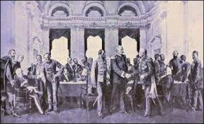 Ce 13 juillet, le congrès de Berlin se conclut par un traité qui établit de nouvelles frontières dans les Balkans, reconnait l'indépendance de la Roumanie, ménage l'empire ottoman et limite l'influence russe : c'était en ...