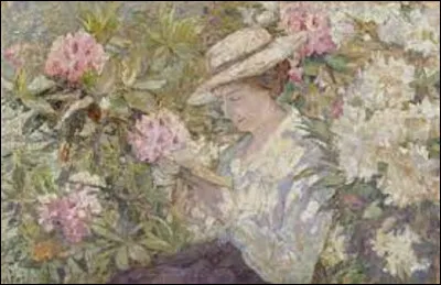 De ces trois pointillistes, lequel a exécuté cette toile nommée ''Femme lisant dans un massif de rhododendrons'' ?