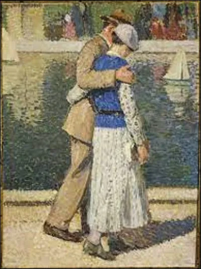 ''Groupe des amoureux'', est une toile réalisée entre 1932 et 1935. Quel postimpressionniste a immortalisé cette scène ?