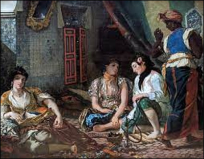 On débute notre voyage pictural en cherchant un romantique. De ces trois peintres, lequel a réalisé, en 1834, ce tableau nommé ''Femmes d'Alger dans leur appartement'' ?